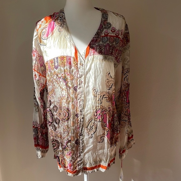 Johnny Was Silk Mayberry Blouse